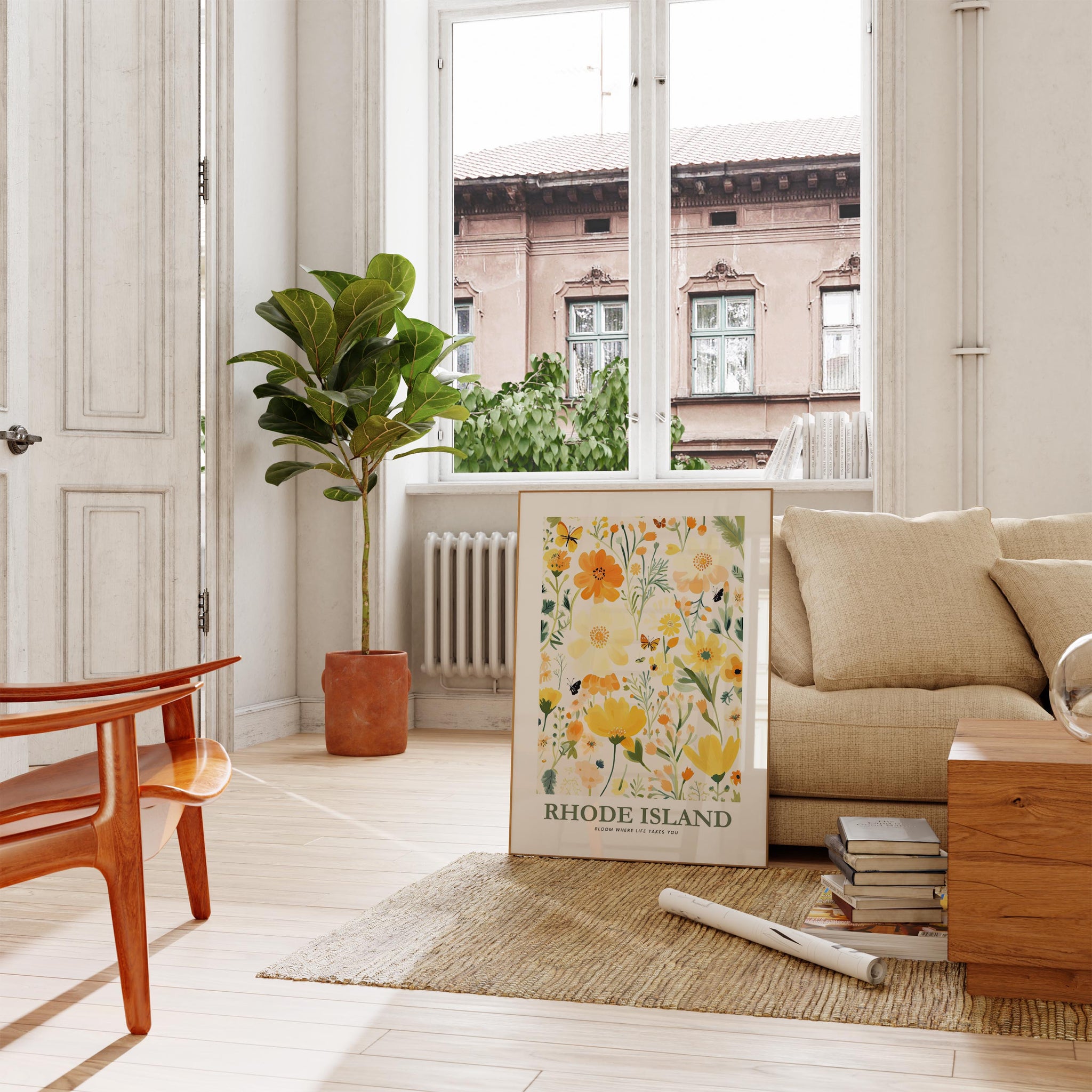 Rhode Island Flower Art Print