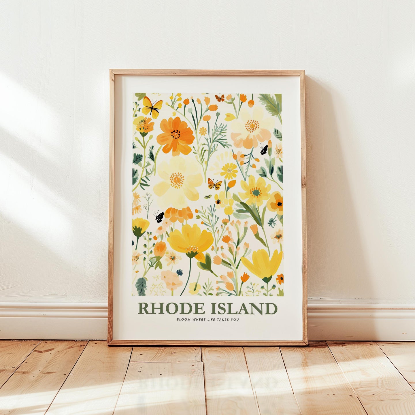 Rhode Island Flower Art Print