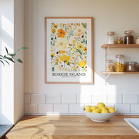 Rhode Island Flower Art Print