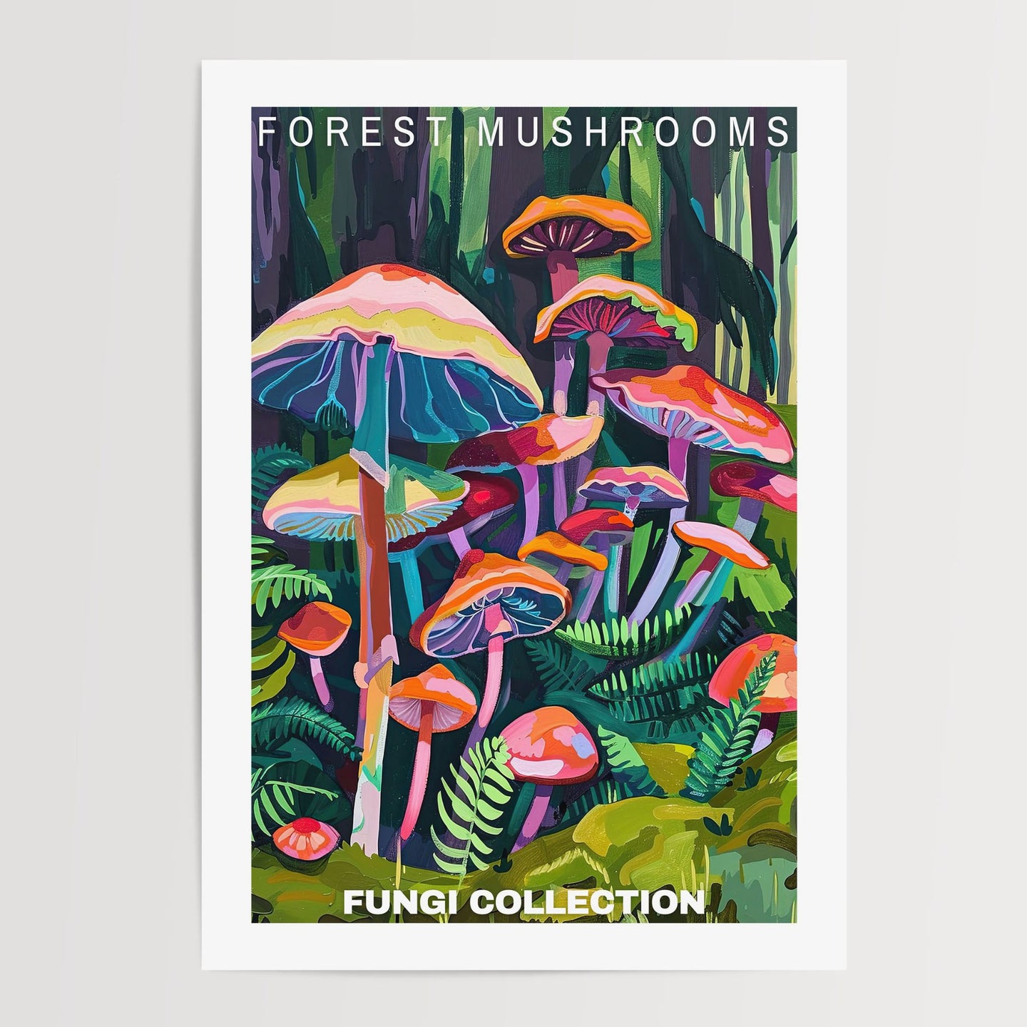 Forest Mushroom Poster