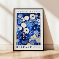 a picture of a flower market poster on a wall