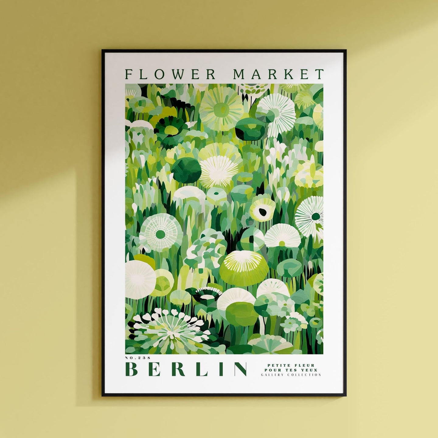 a poster hanging on the wall of a room