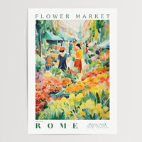 Rome Flower Market Poster