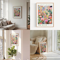 a living room filled with furniture and flowers
