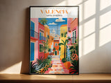 Valencia Print, Valencia Travel Poster, Spain Wall Art, City Poster, Colorful Wall Art, Trendy Wall Art, Gallery Wall Prints, Valencia Spain