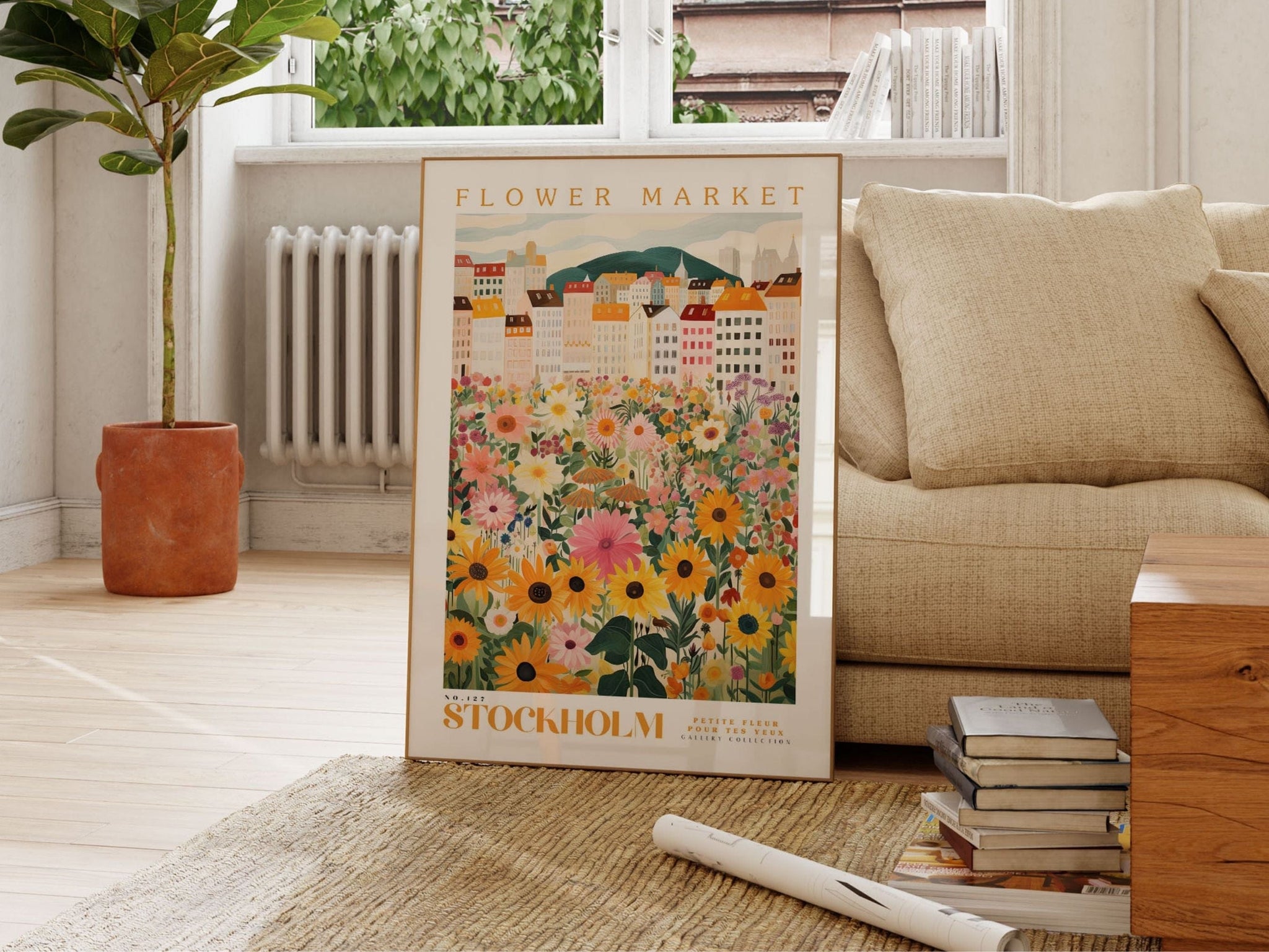 Stockholms blomstermarked plakat