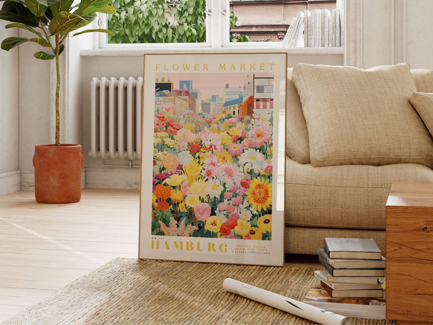 Hamburg Flower Market Poster