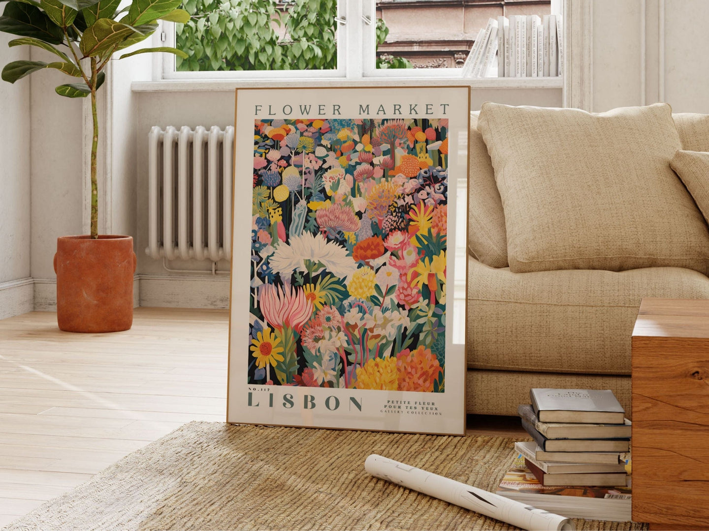 Lissabon Blomstermarked plakat