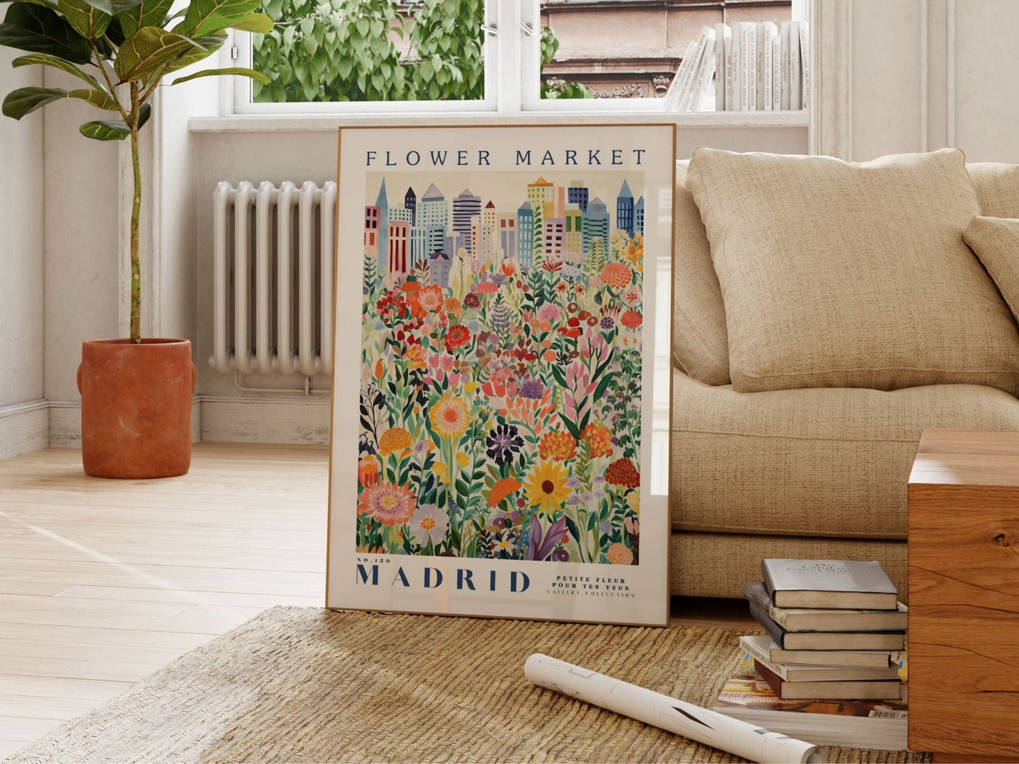 Madrid Blomstermarked plakat