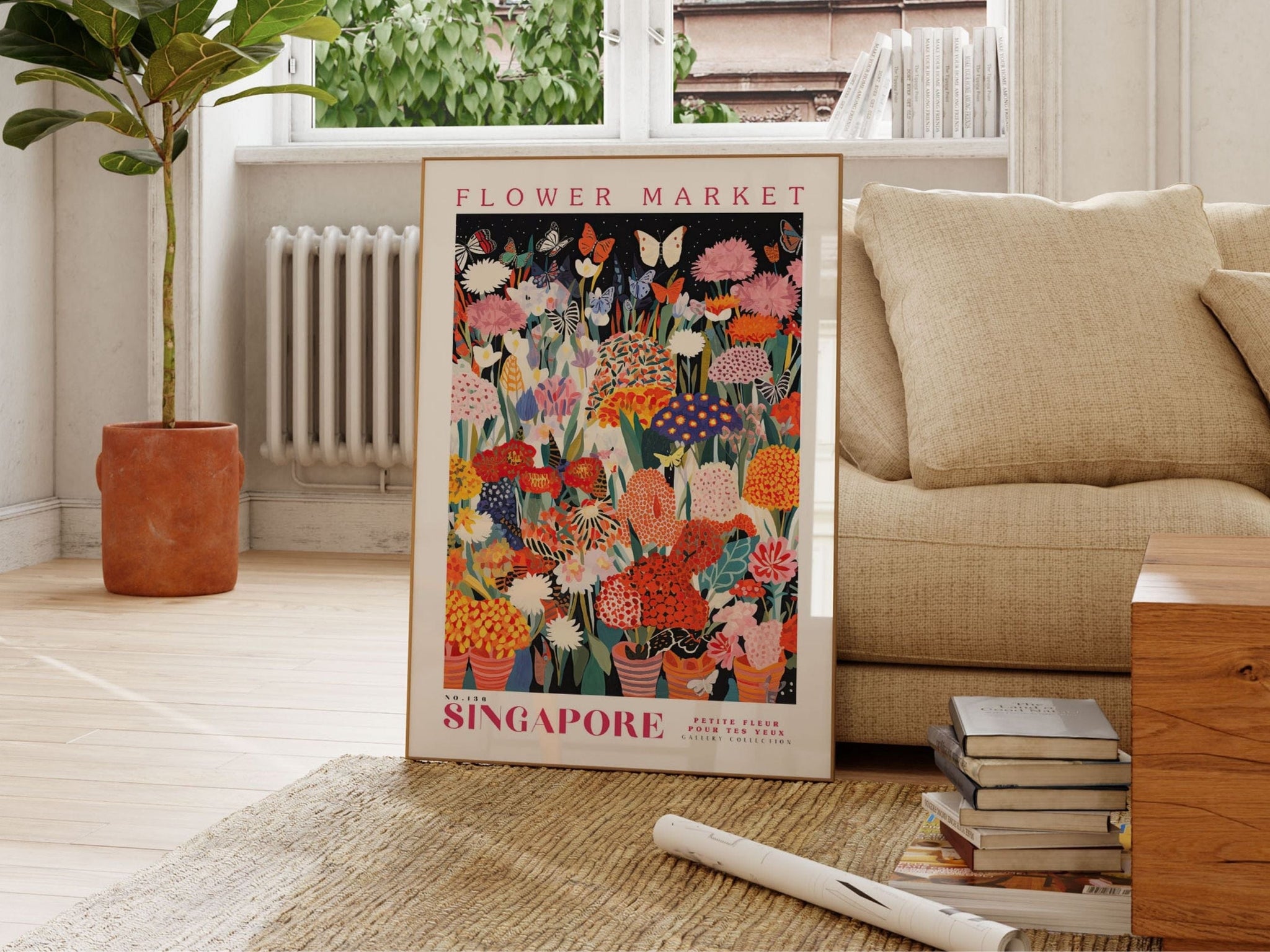 Singapore Flower Market Poster