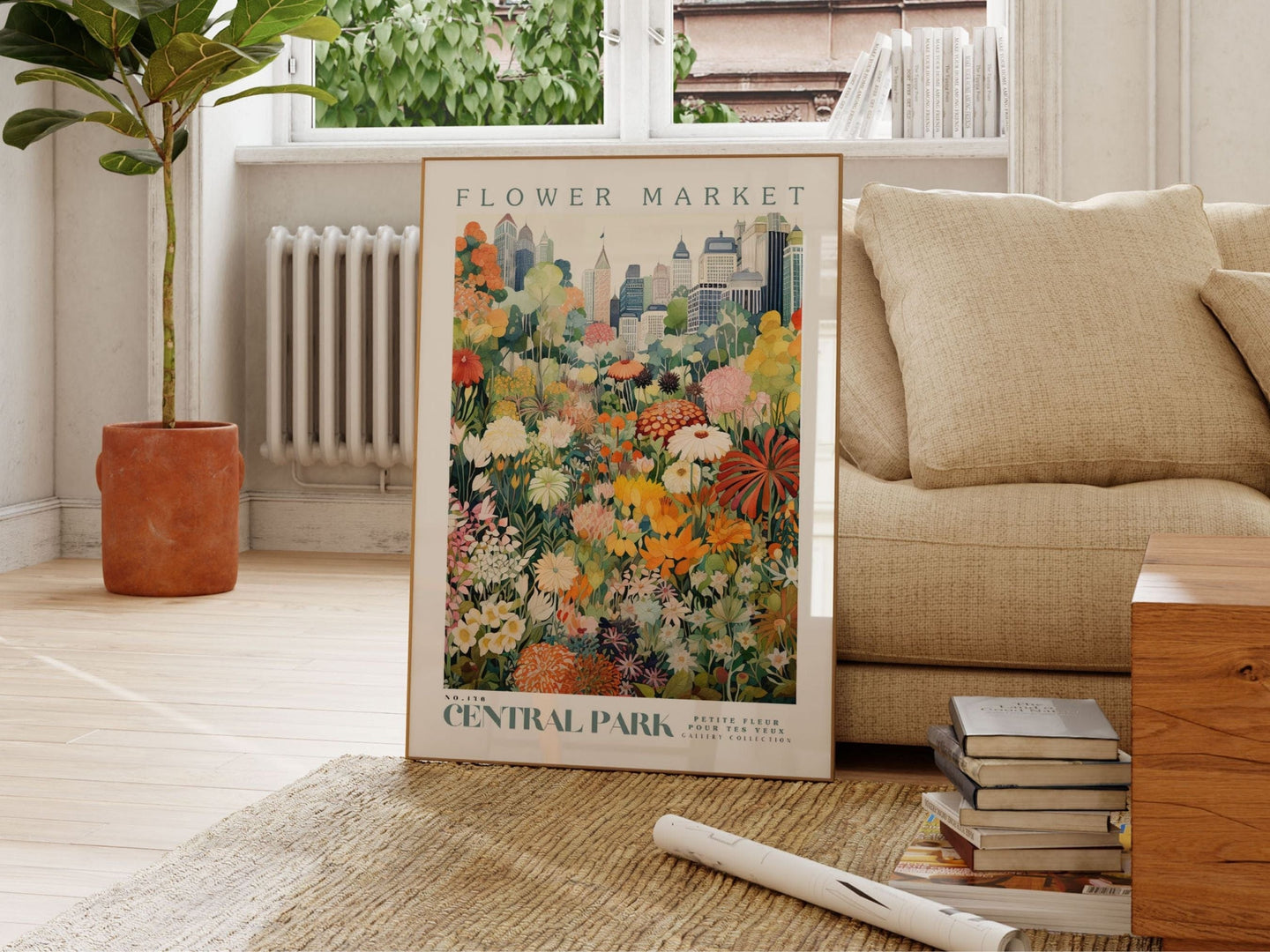 Central Park Blomstermarked plakat