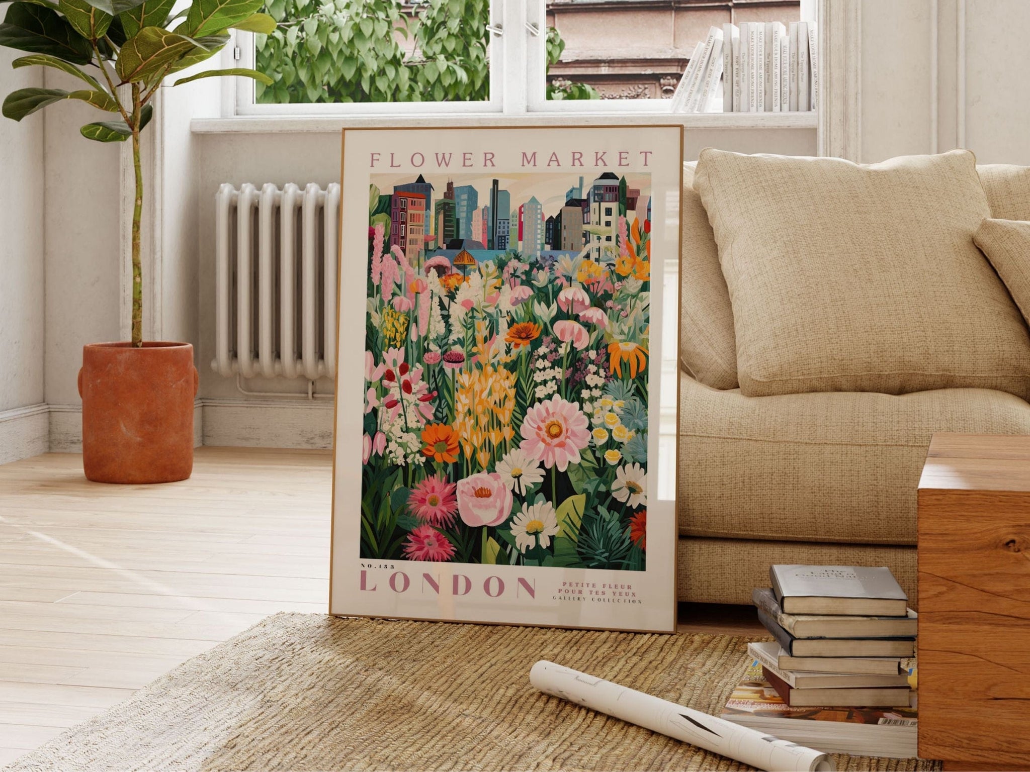 London Flower Market Poster