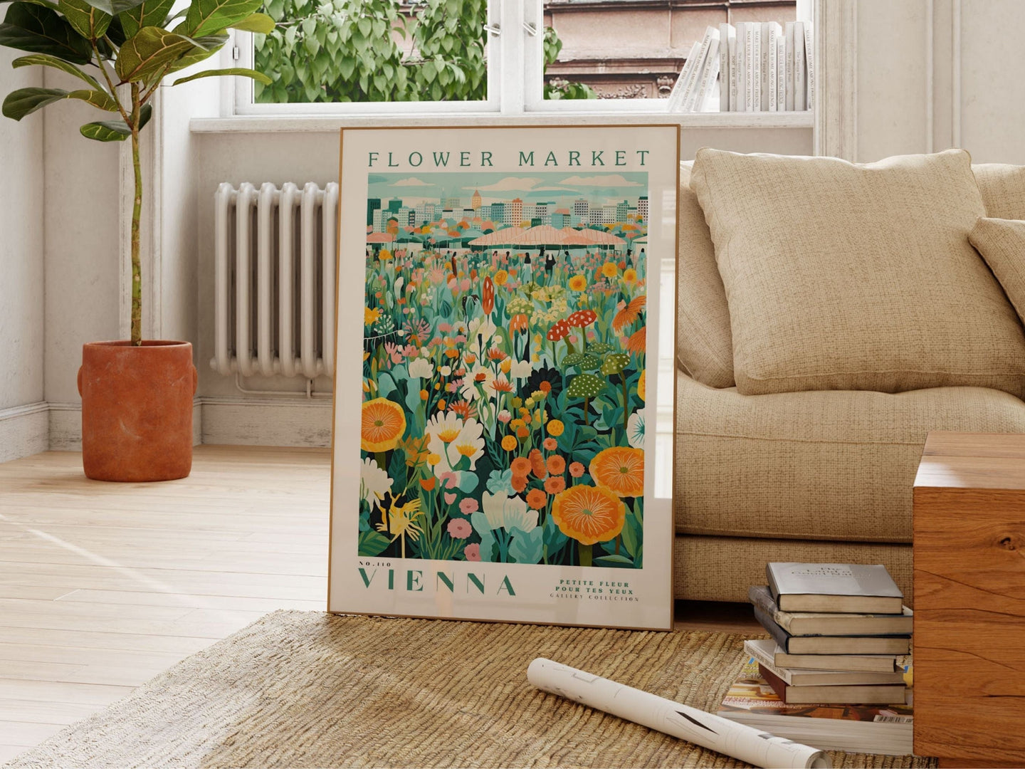 Vienna Flower Market Poster