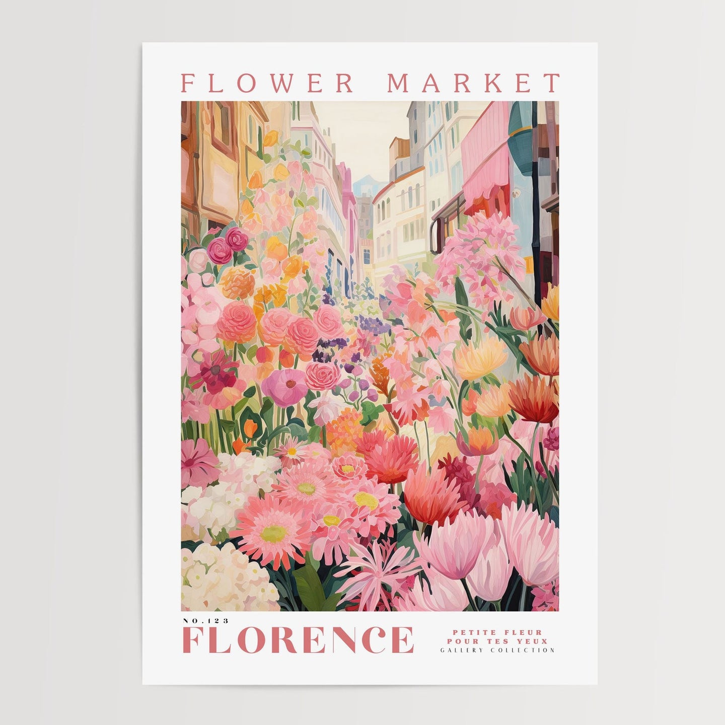 Firenze blomstermarked plakat