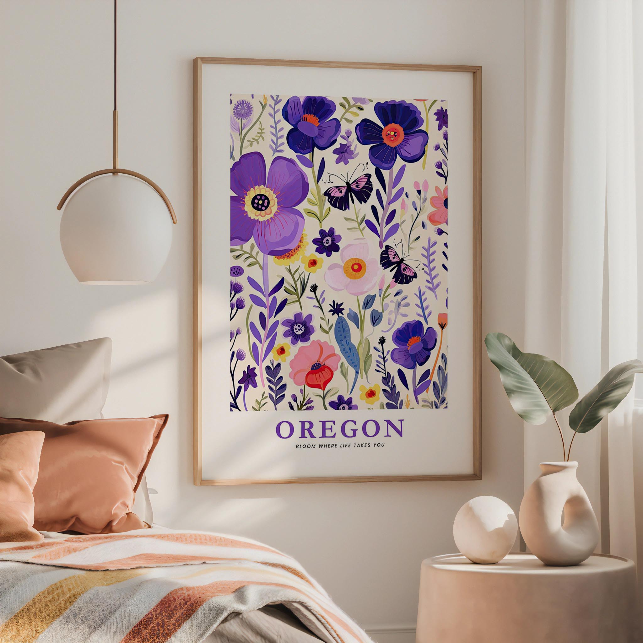 Oregon Flower Art Print
