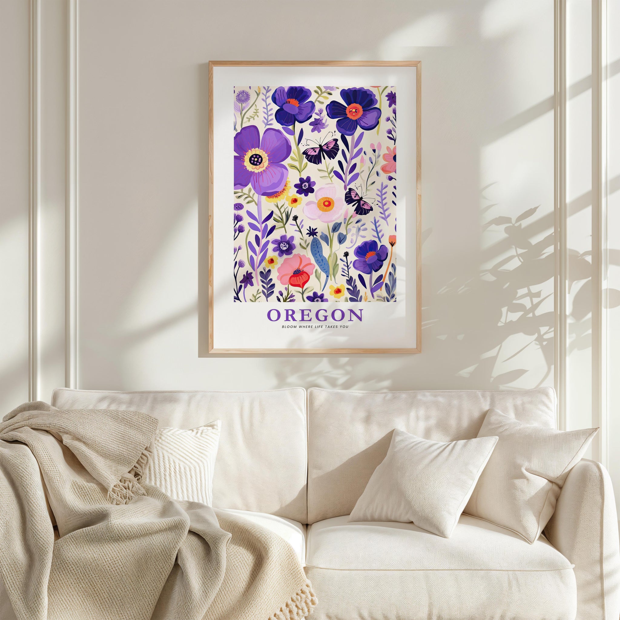 Oregon Flower Art Print