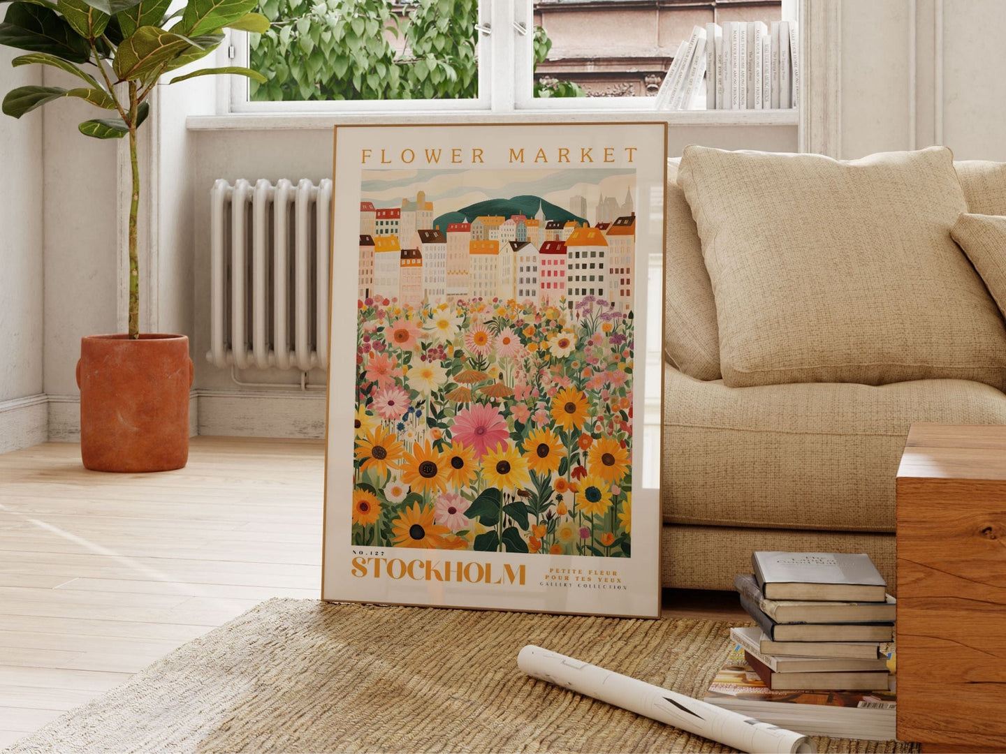 Stockholm Flower Market Poster