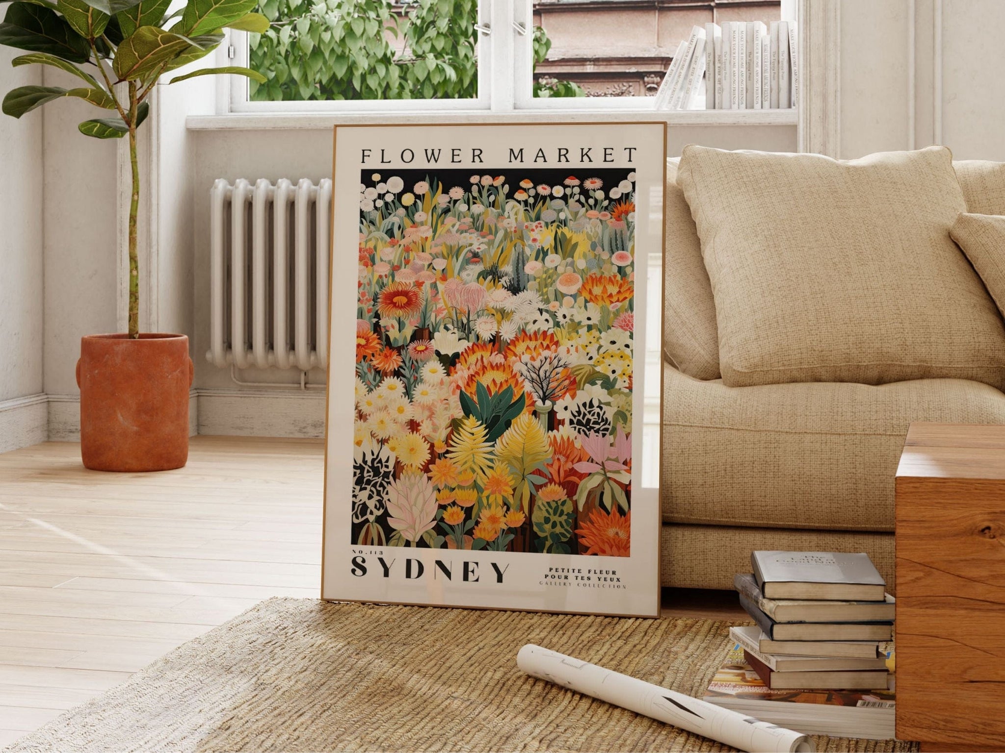 Sydney blomstermarked plakat