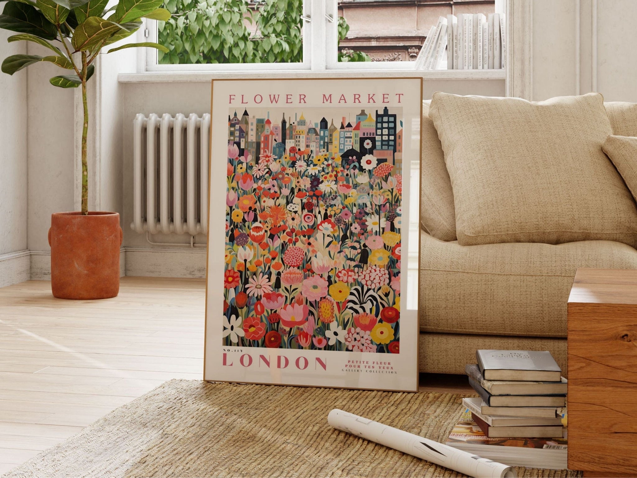 London Flower Market Poster