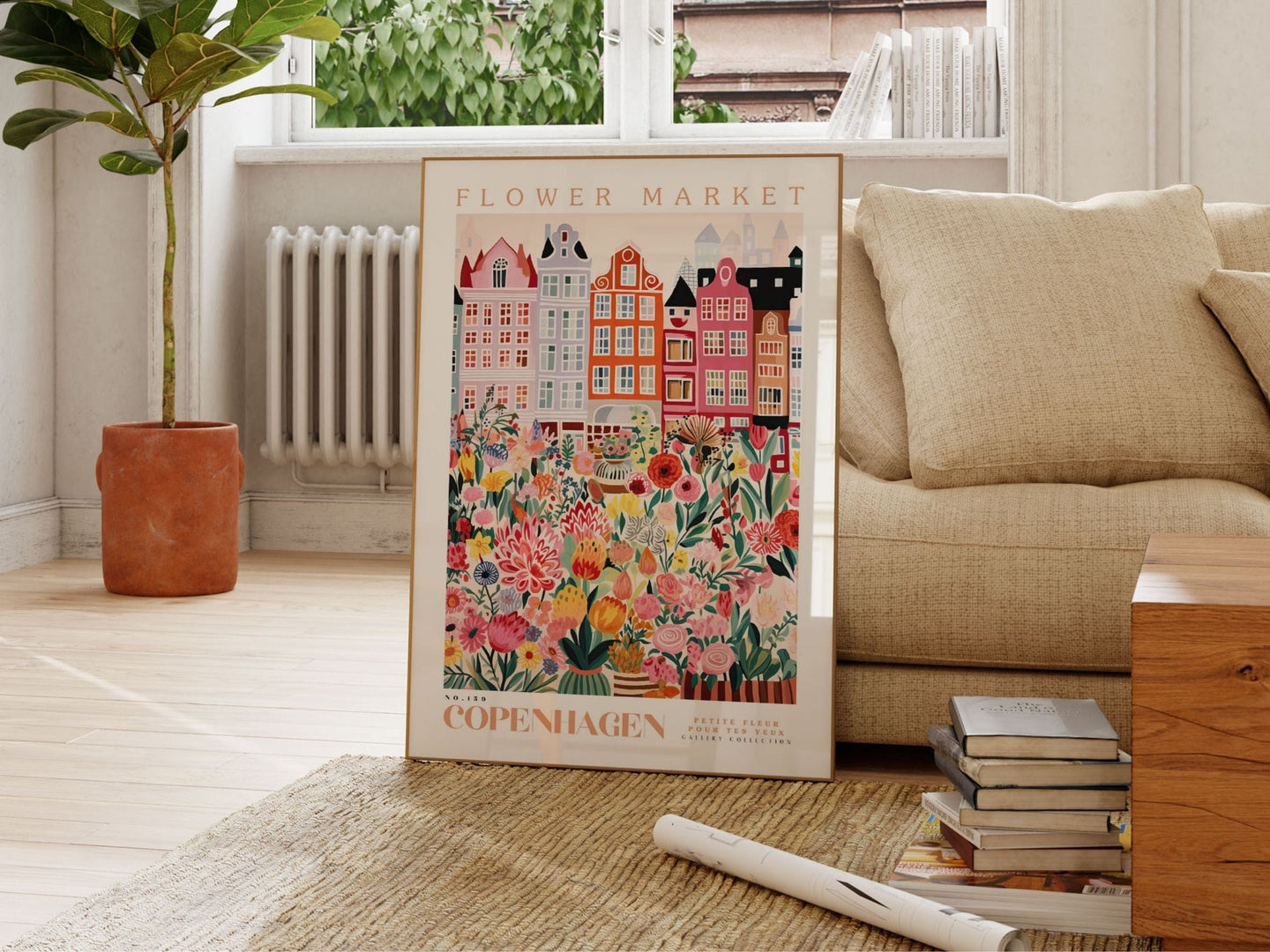 Copenhagen Flower Market Poster