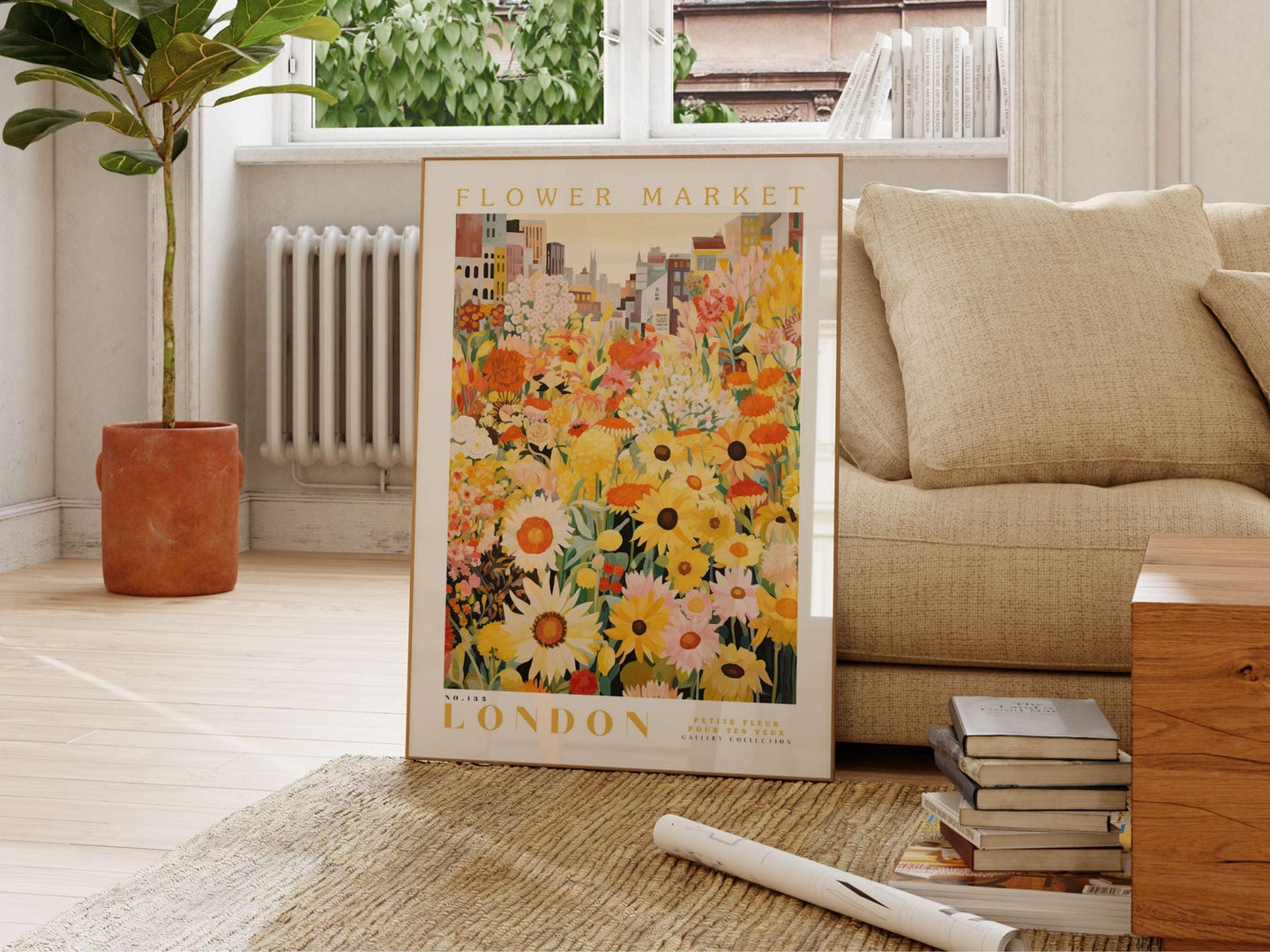 London Flower Market plakat