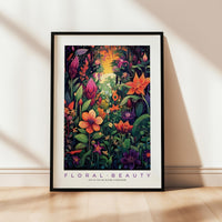 a picture of a painting of flowers in a room