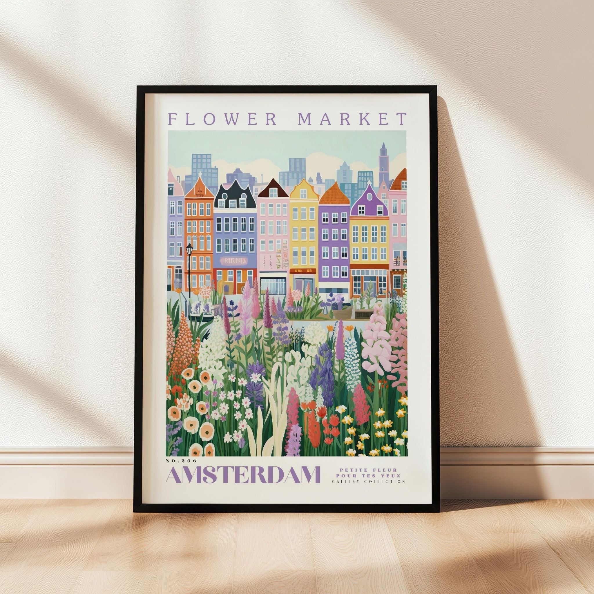 a picture of a flower market in amsterdam