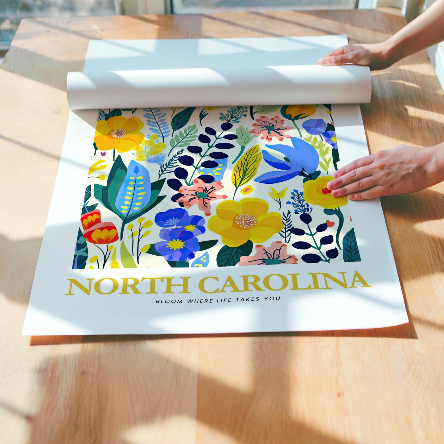 North Carolina Flower Art Print