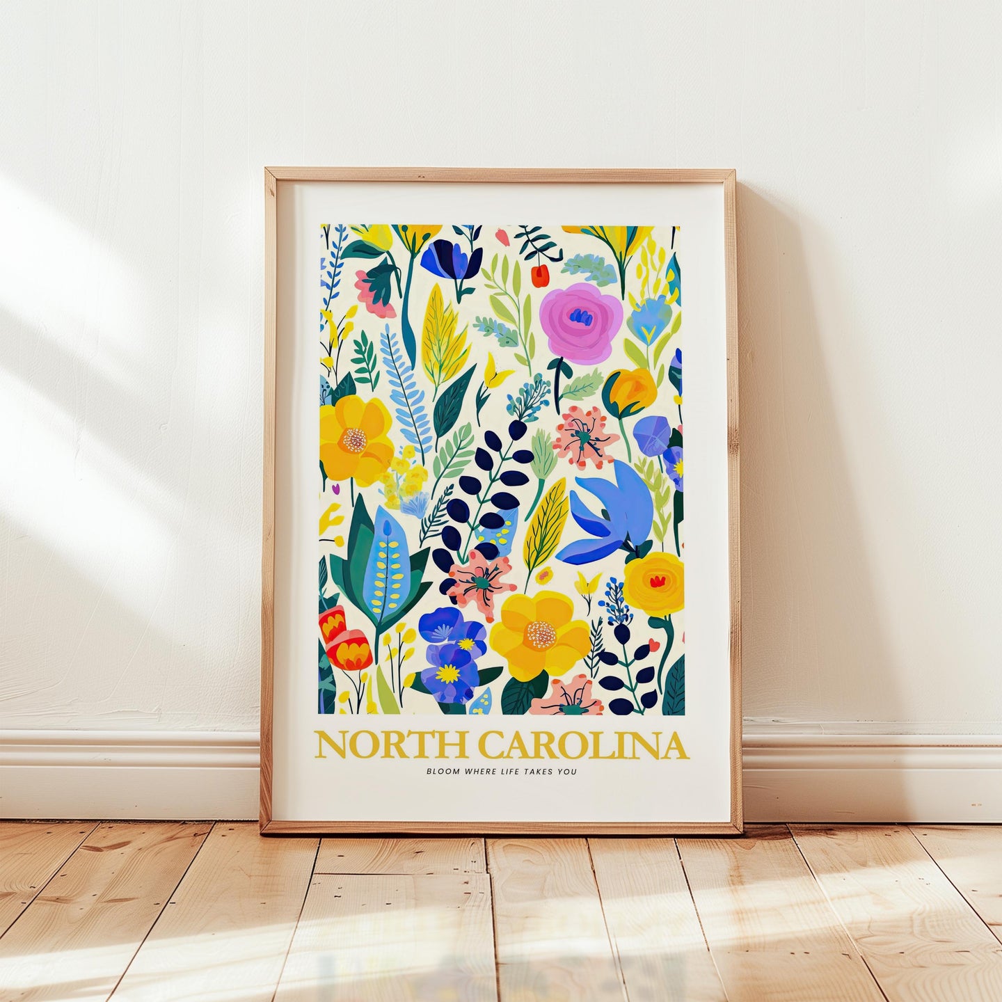 North Carolina Flower Art Print
