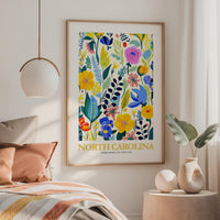 North Carolina Flower Art Print
