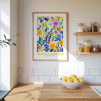 North Carolina Flower Art Print