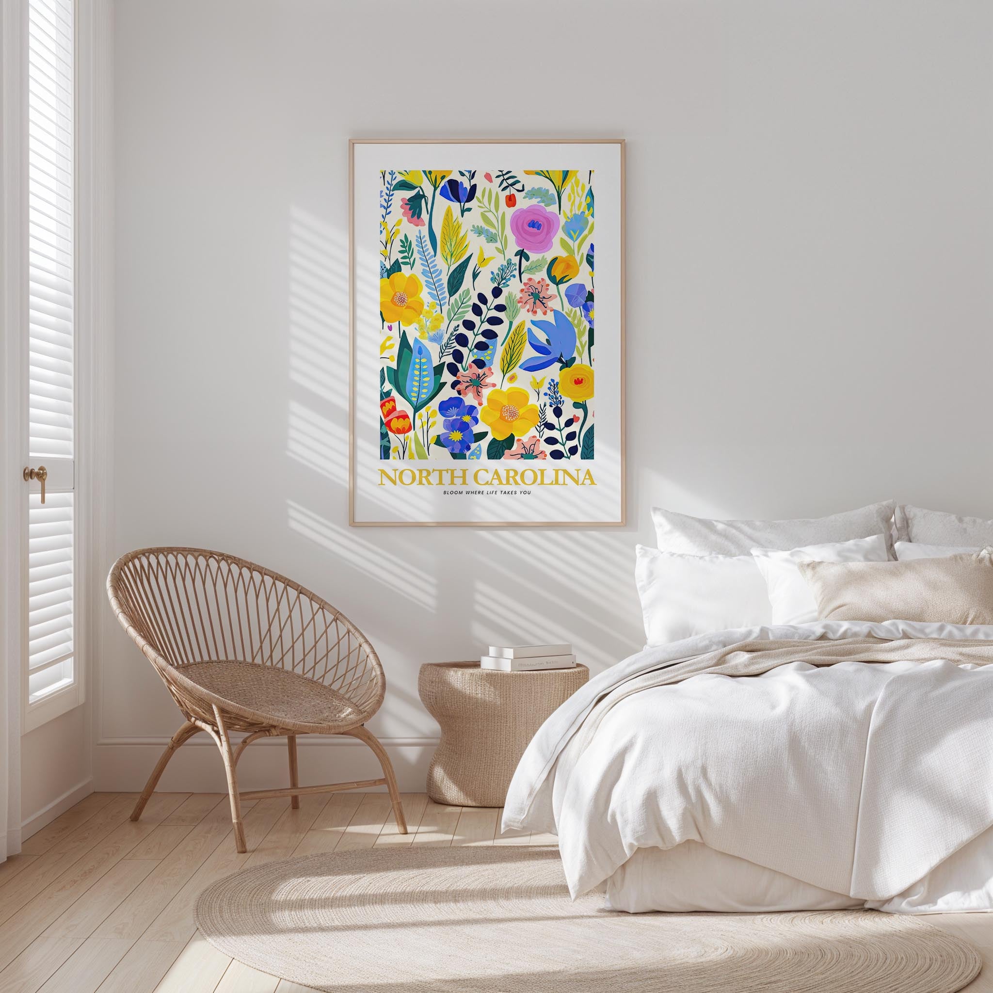 North Carolina Flower Art Print