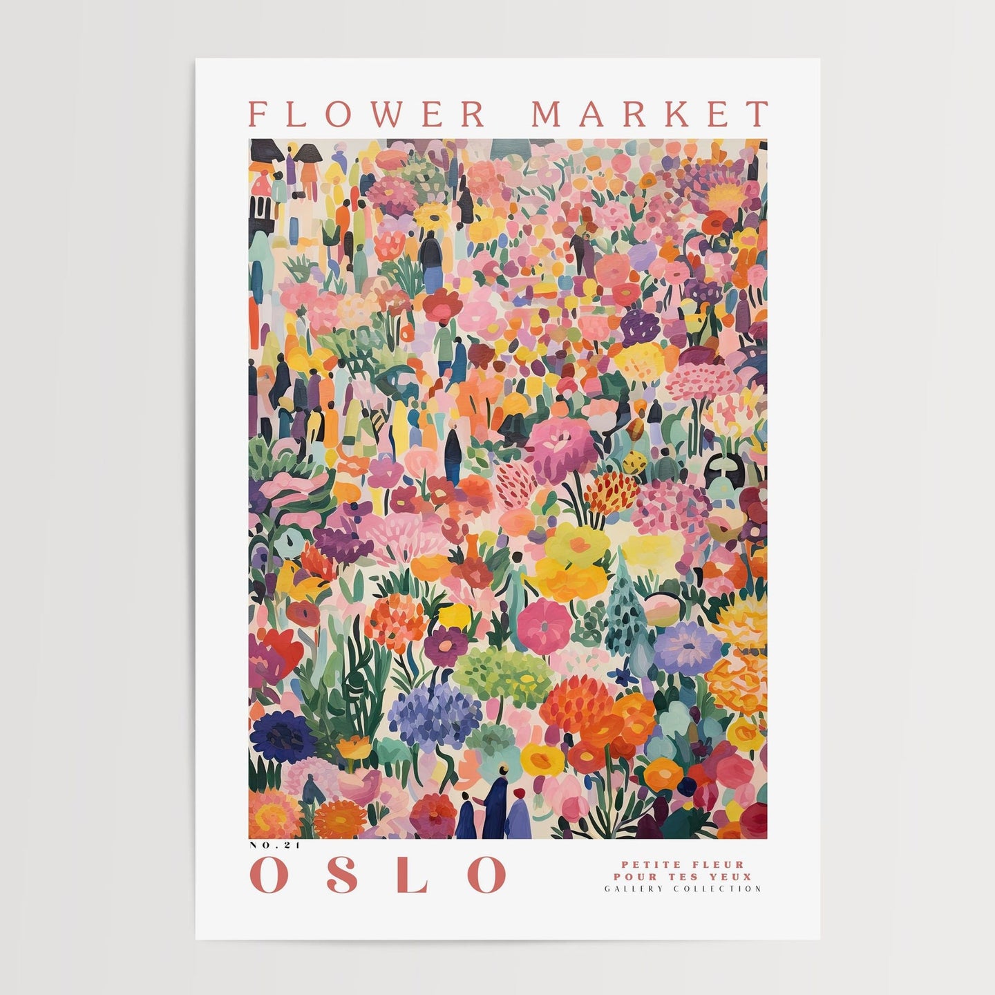 Oslo Flower Market Poster