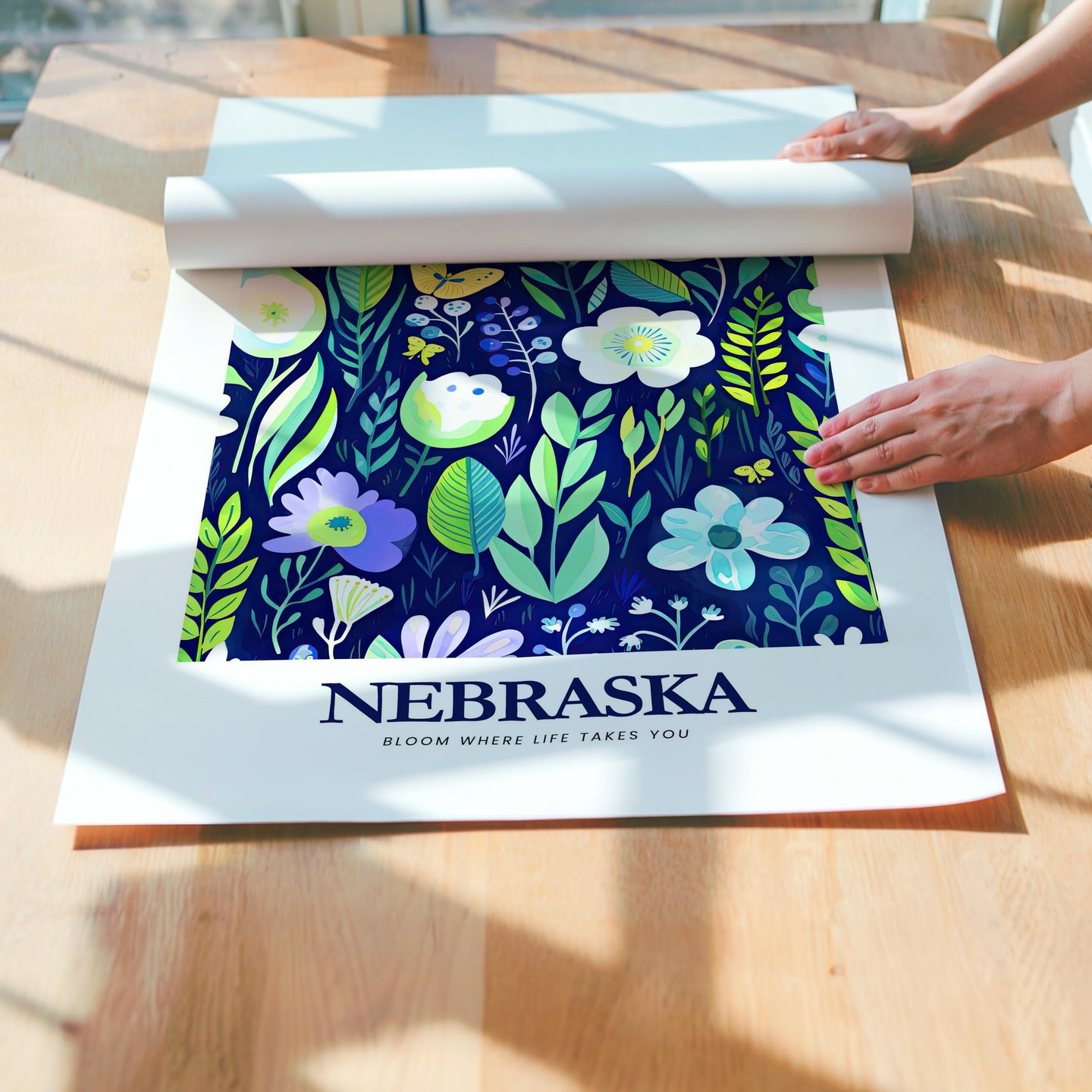 Nebraska Flower Art Print