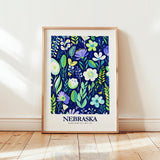 Nebraska Flower Art Print