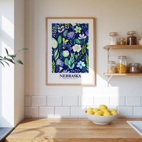 Nebraska Flower Art Print