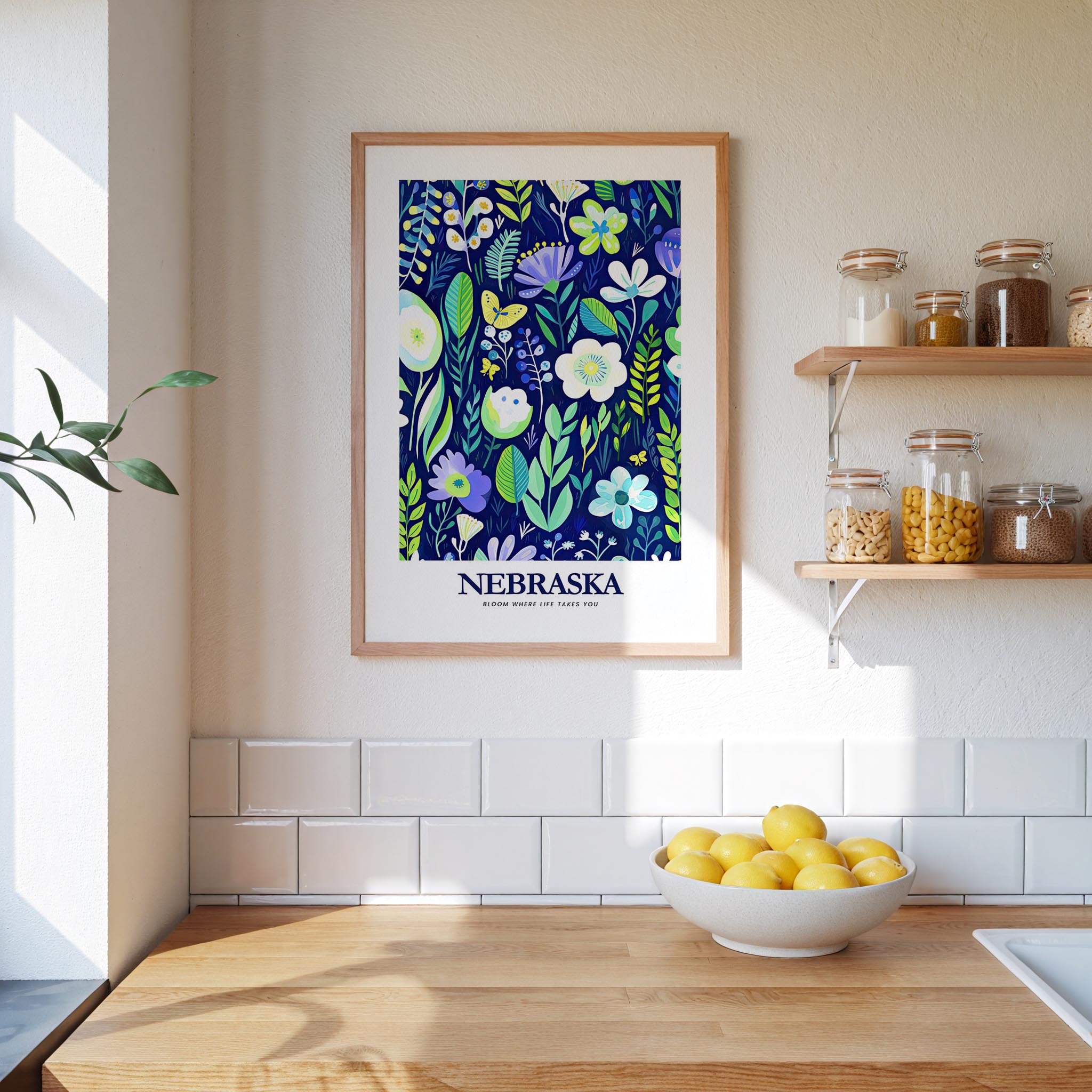 Nebraska Flower Art Print