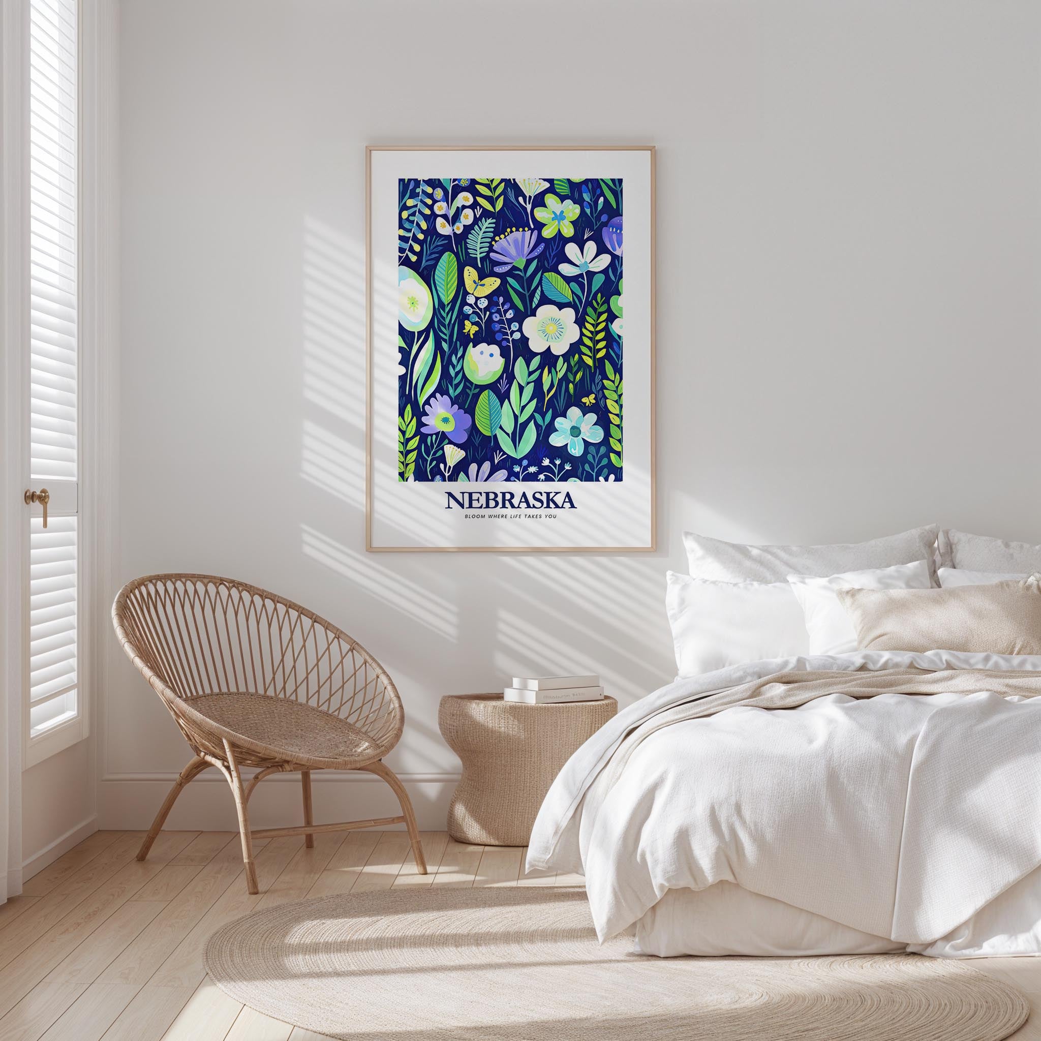 Nebraska Flower Art Print