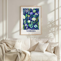 Nebraska Flower Art Print