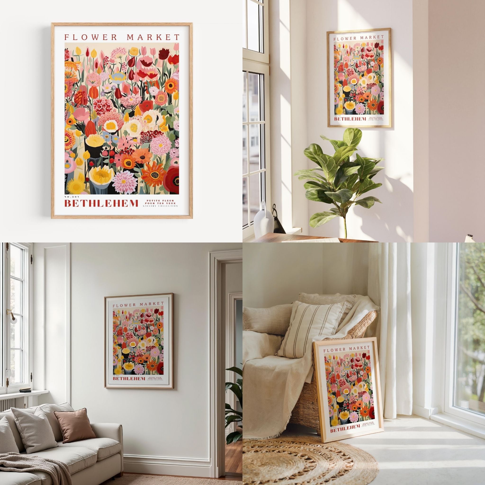 a living room filled with furniture and paintings