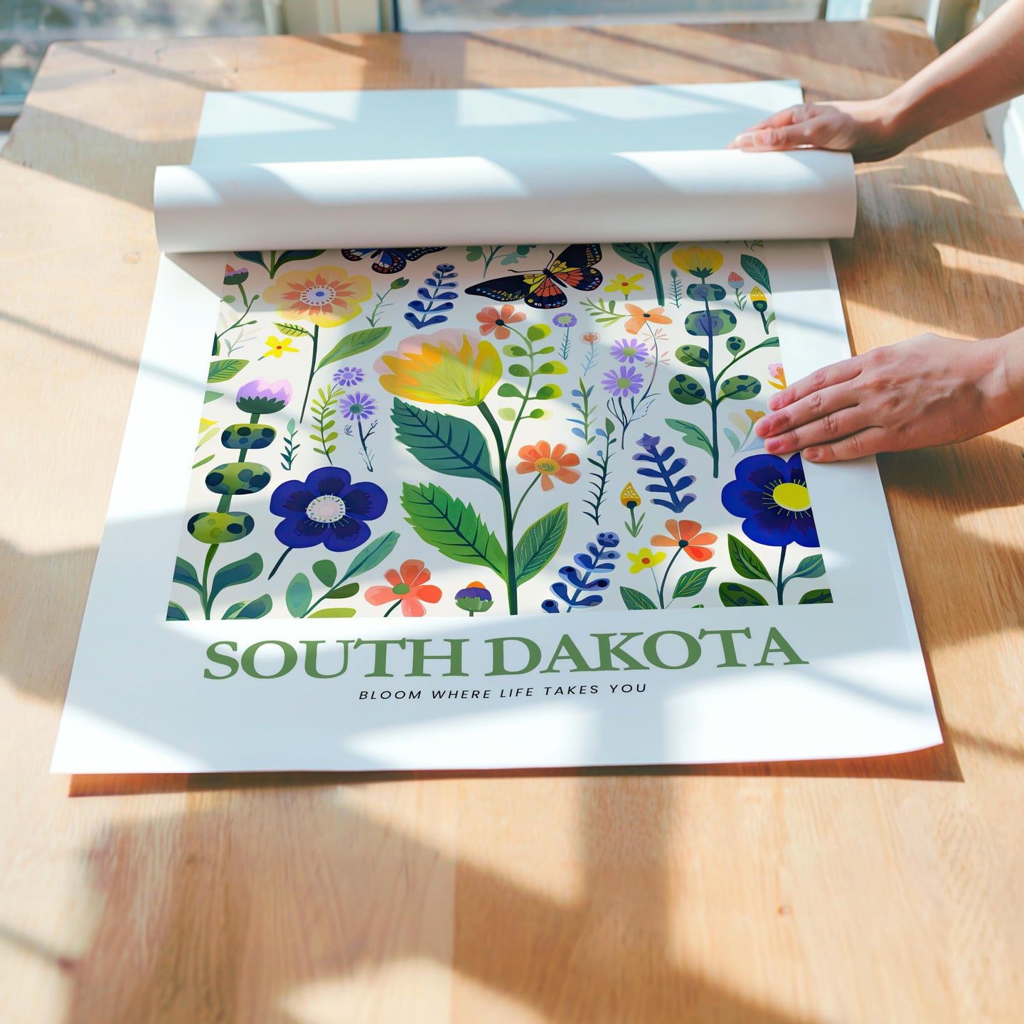 South Dakota Flower Art Print