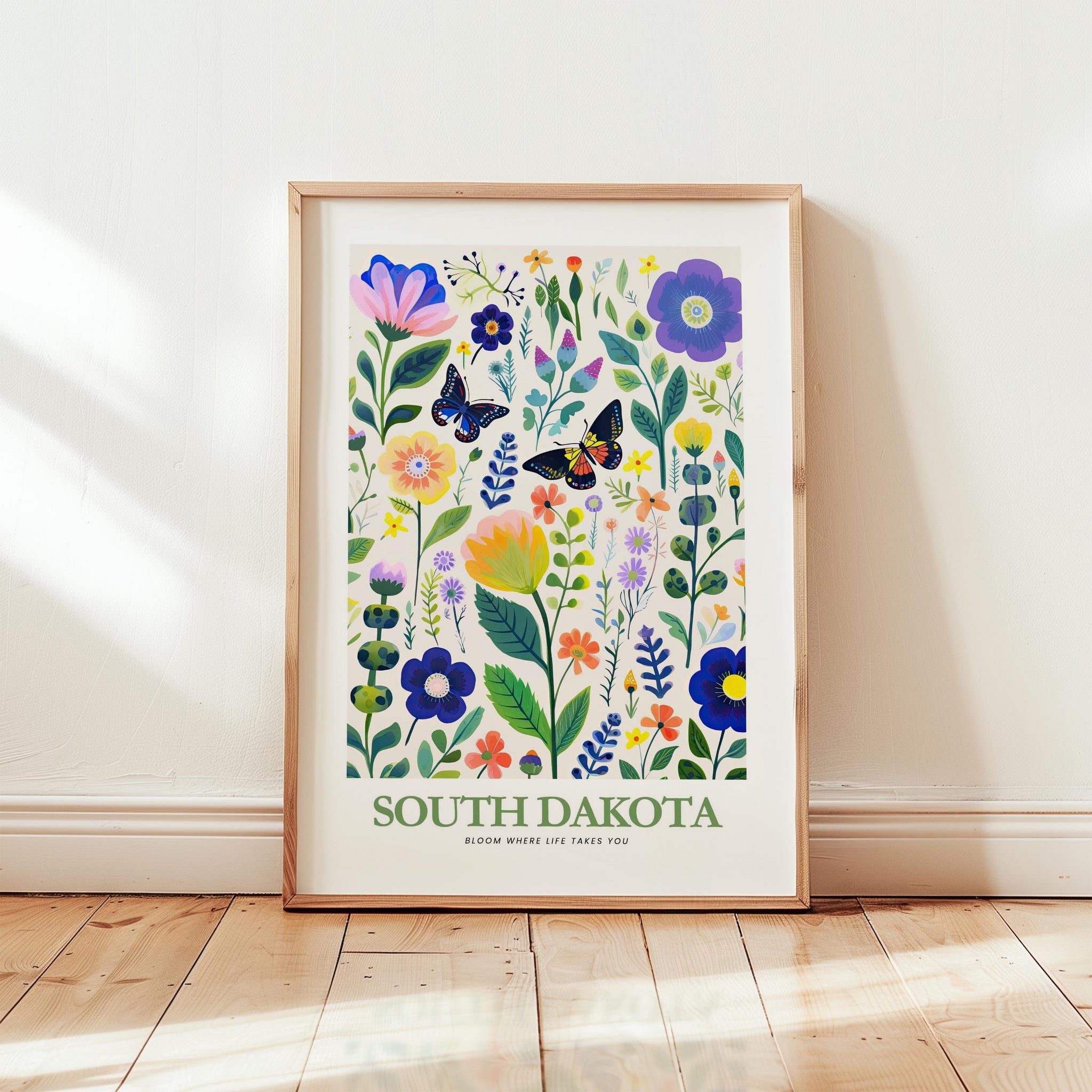 South Dakota Flower Art Print