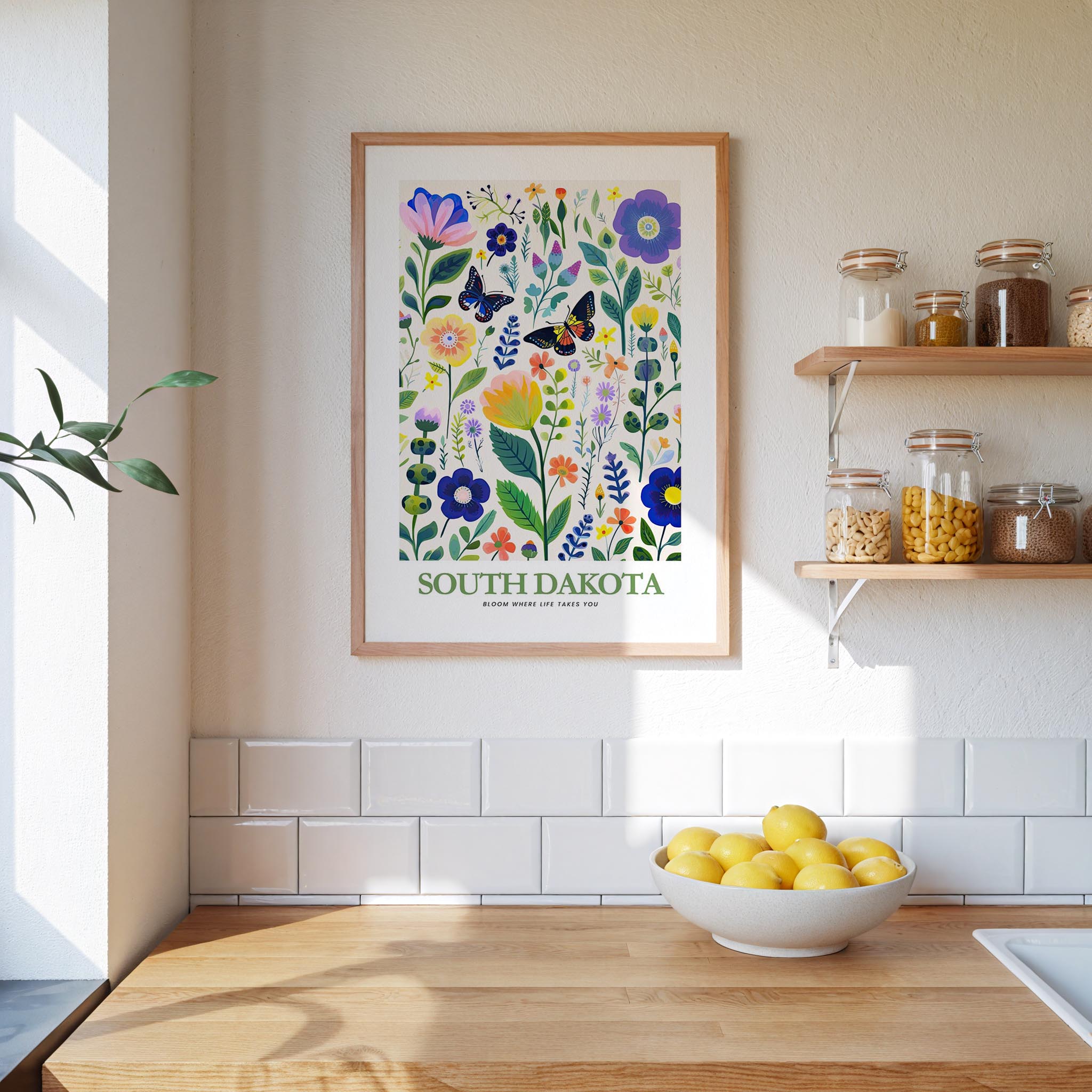 South Dakota Flower Art Print