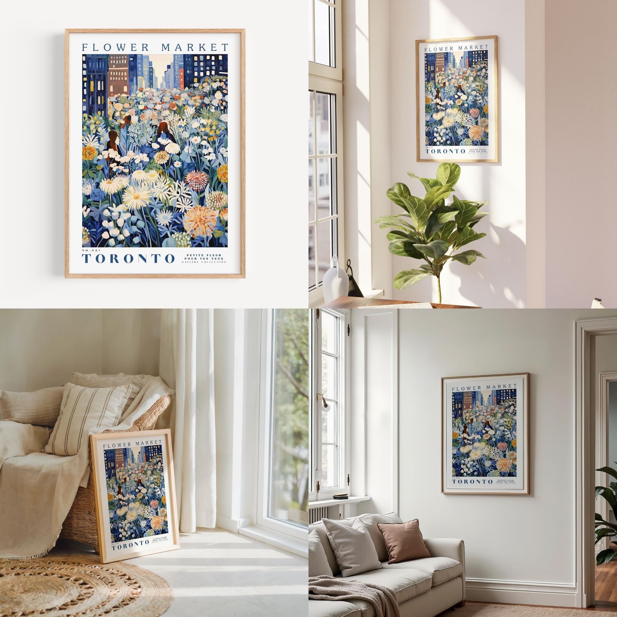 a living room filled with furniture and paintings