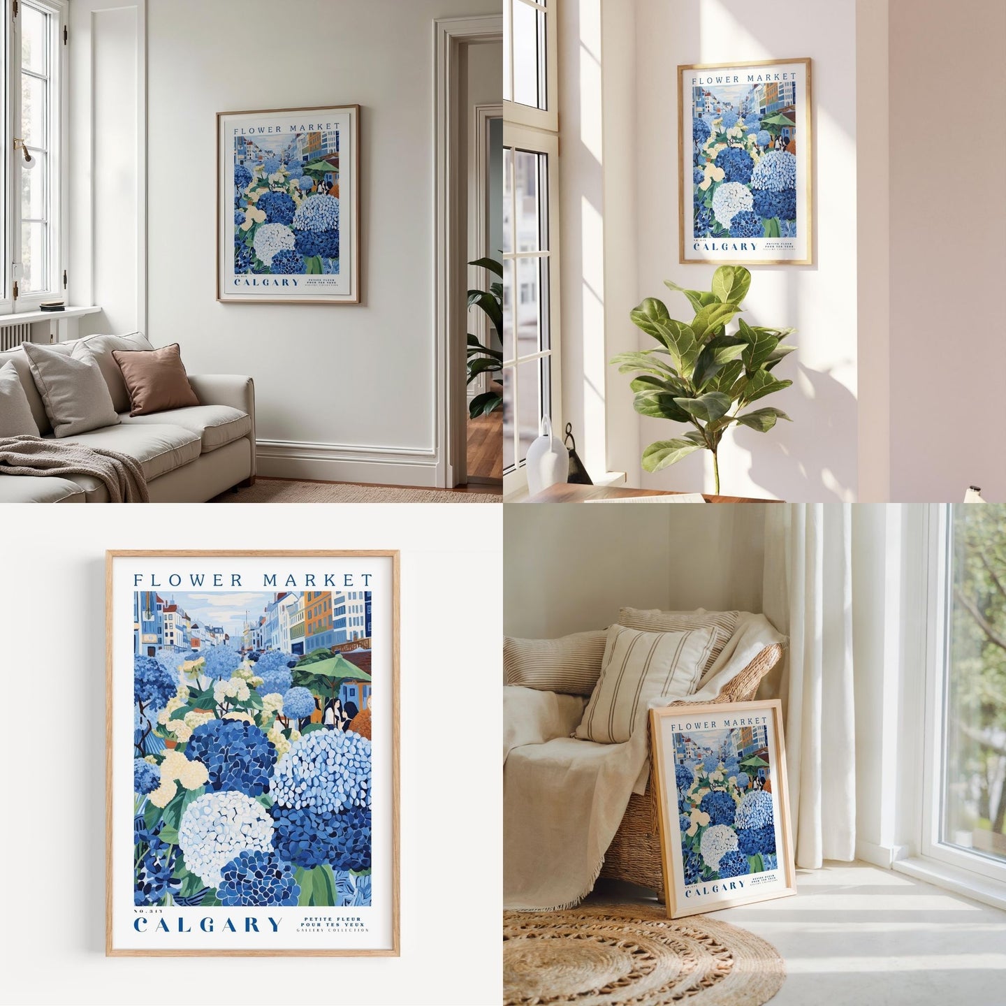 a living room filled with furniture and paintings