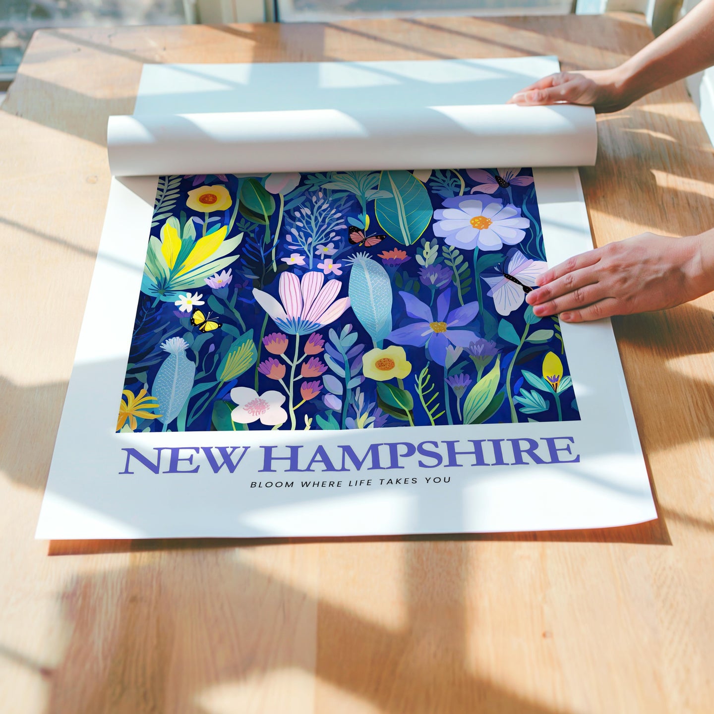 New Hampshire Flower Art Print