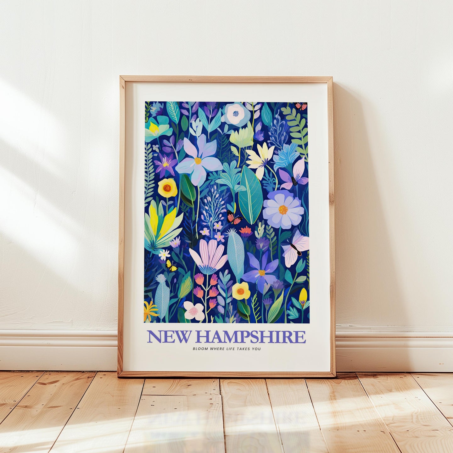 New Hampshire Flower Art Print