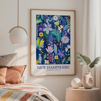 New Hampshire Flower Art Print