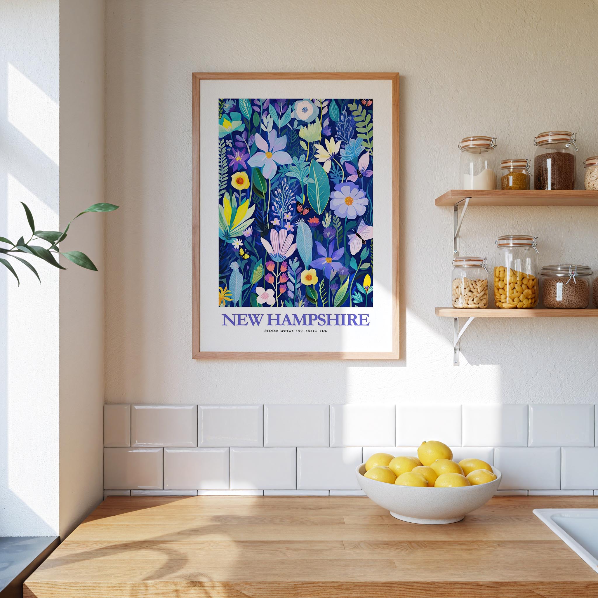 New Hampshire Flower Art Print