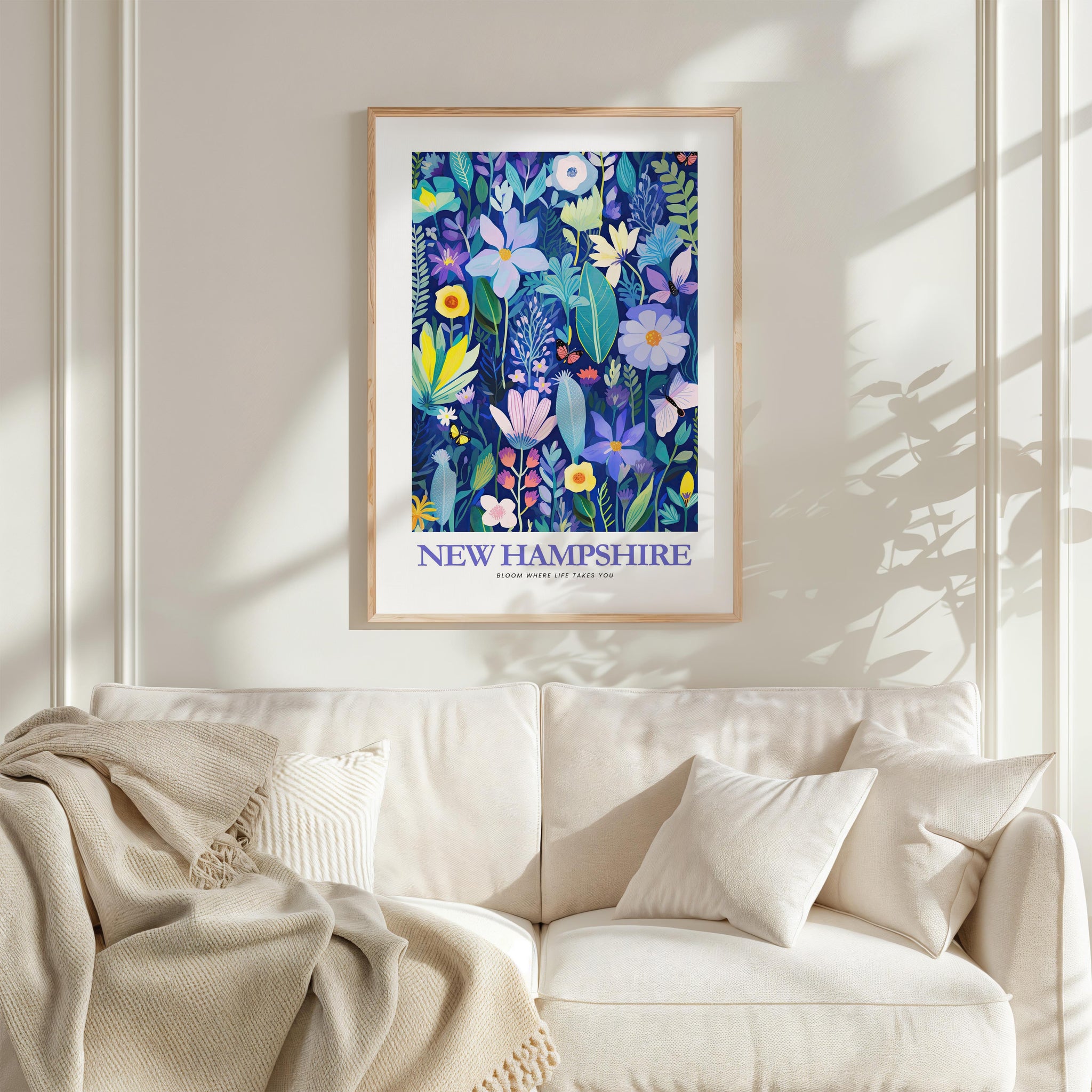 New Hampshire Flower Art Print
